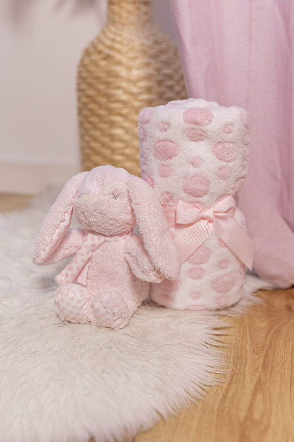 carraig donn Pink Bunny & Blanket Gift Set