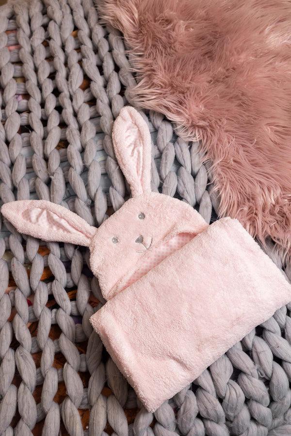 carraig donn Pink Bunny Hooded Baby Towel