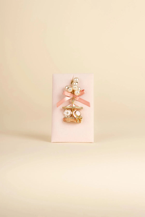Carraig Donn Pink Carousel Shaped Keyring
