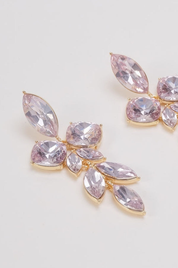 Carraig Donn Pink Diamante Drop Earrings