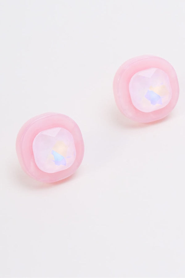 Carraig Donn Pink Diamante Stud Earrings