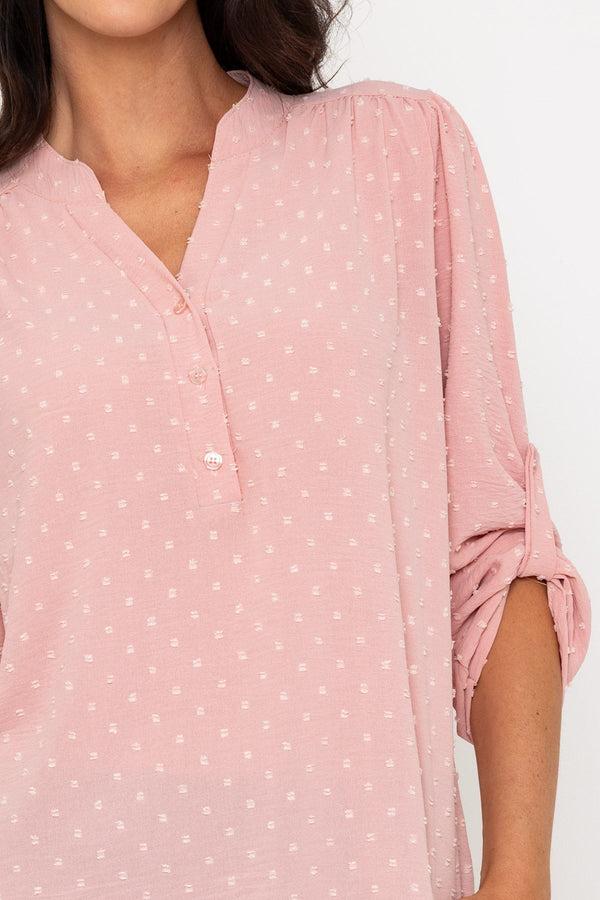 Carraig Donn Pink Dolby 3/4 Sleeve Blouse