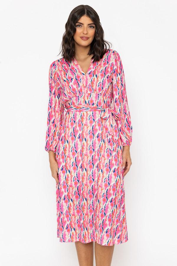 carraig donn Pink Floral Print Sinead Midi Dress