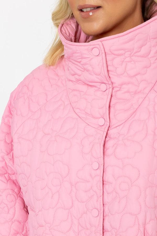 Carraig Donn Pink Floral Quilt Boxy Jacket