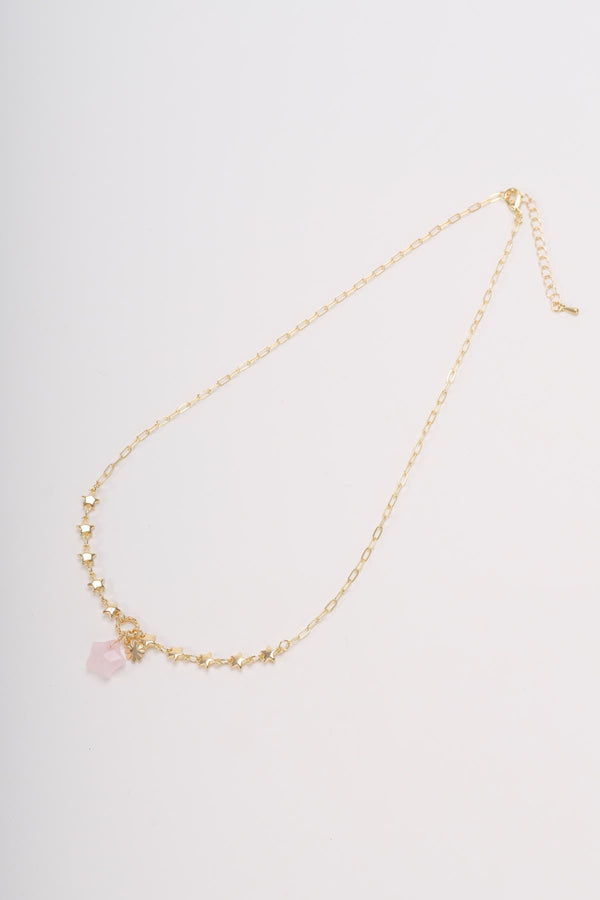 carraig donn Pink & Gold Star Necklace