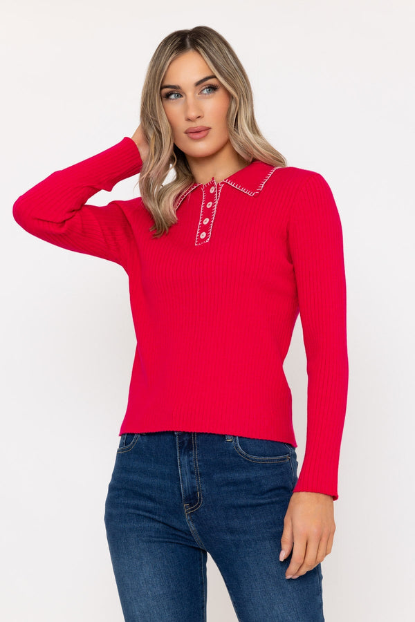 carraig donn Pink Long Sleeve Knit Jumper