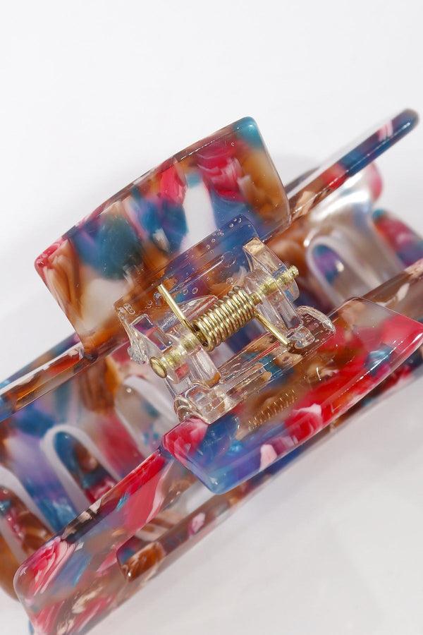 Carraig Donn Pink Marble Resin Hair Clip