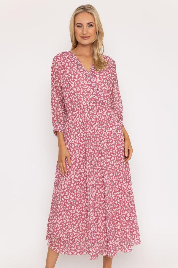 Carraig Donn Pink Printed Hannah Midi Dress