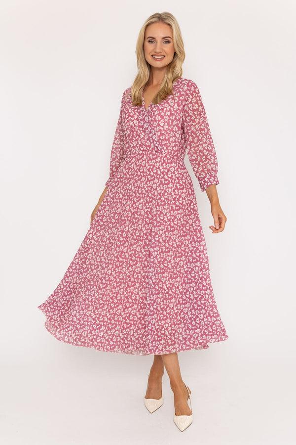 carraig donn Pink Printed Hannah Midi Dress