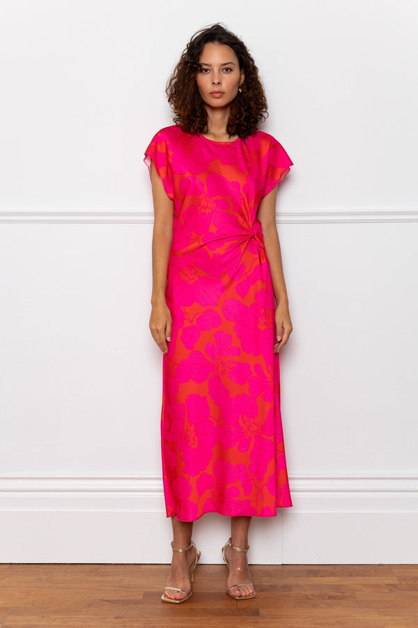 Carraig Donn Pink & Red Grainne Midi Dress