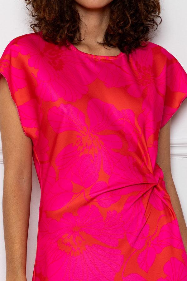 Carraig Donn Pink & Red Grainne Midi Dress