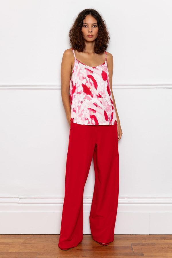 Carraig Donn Pink & Red Print Cami Top