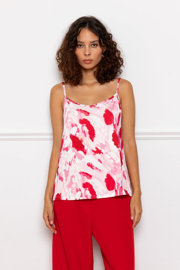 carraig donn Pink & Red Print Cami Top