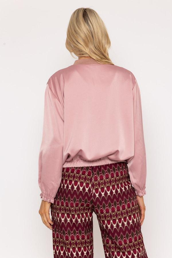 Carraig Donn Pink Sateen Bomber Jacket