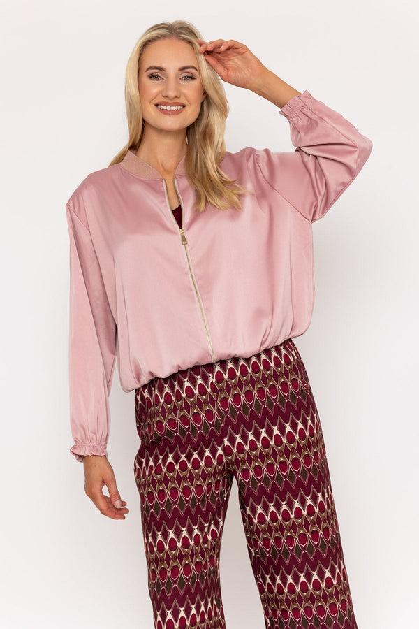 Carraig Donn Pink Sateen Bomber Jacket