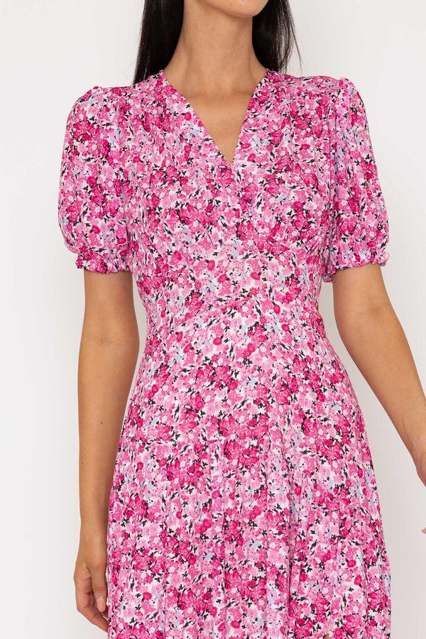 Carraig Donn Pink Short Sleeve Siobhan Midi Dress