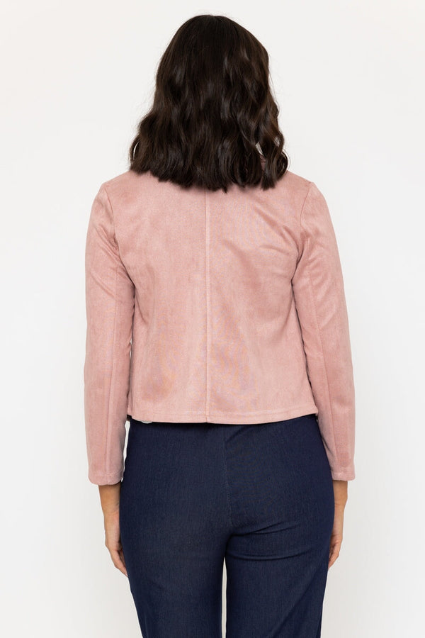 Carraig Donn Pink Suede Cover Up Jacket