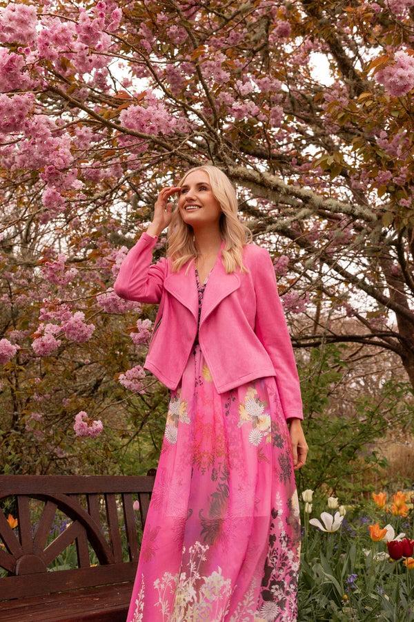 Carraig Donn Pink Suede Jacket Cover Up