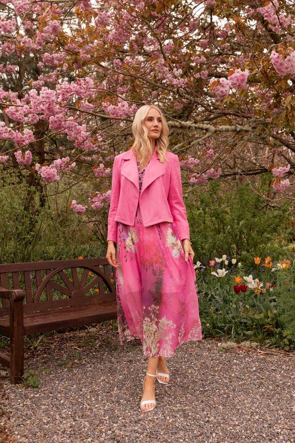 Carraig Donn Pink Suede Jacket Cover Up
