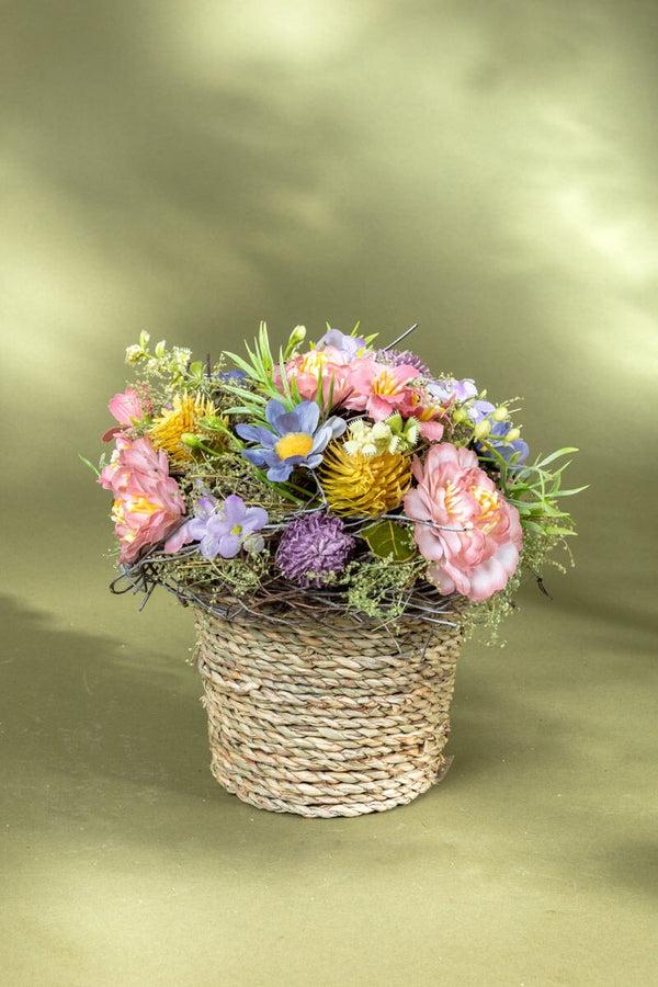 carraig donn Pink Summer Posy Flower Pot