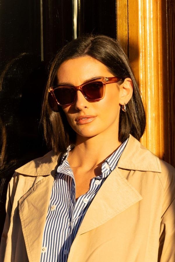 carraig donn Pink Transparent Frame Sunglasses