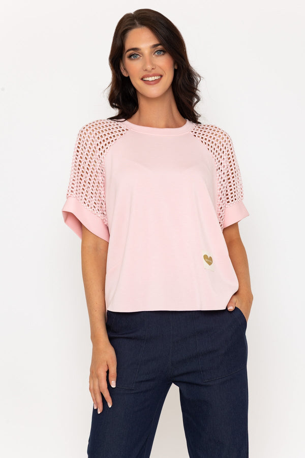 Carraig Donn Pink Viscose Blend T-Shirt