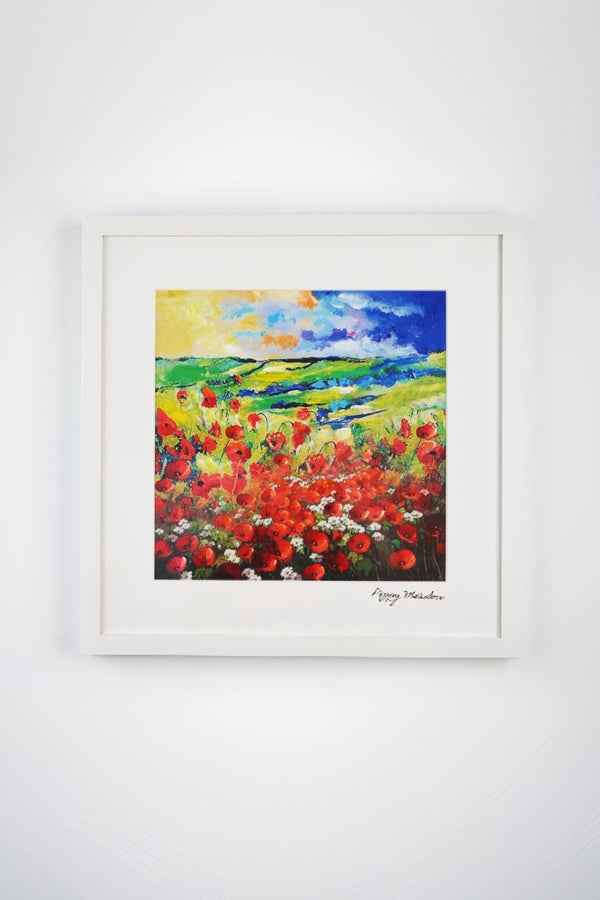 carraig donn Poppy Meadow Framed Wall Art