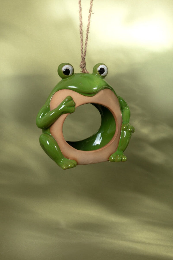 carraig donn Porcelain Frog Shaped Bird House