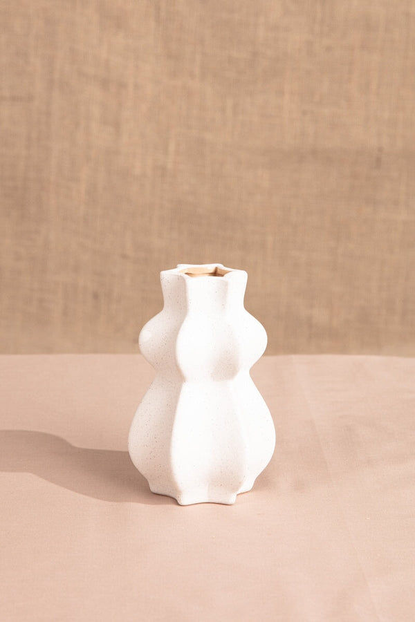 Carraig Donn Porcelain White Wave Vase