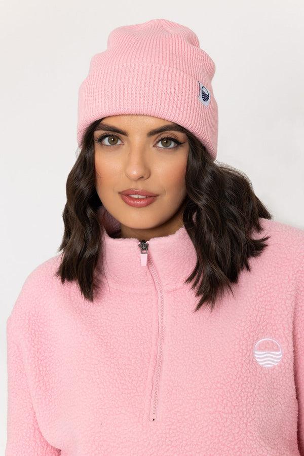 carraig donn Powder Pink Beanie Hat