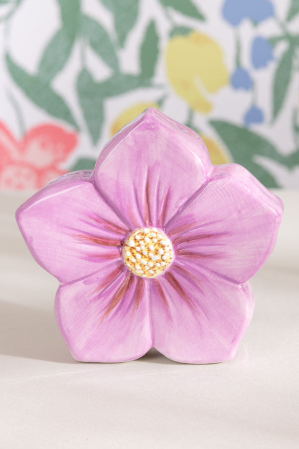 carraig donn Purple Ceramic Decorative Flower