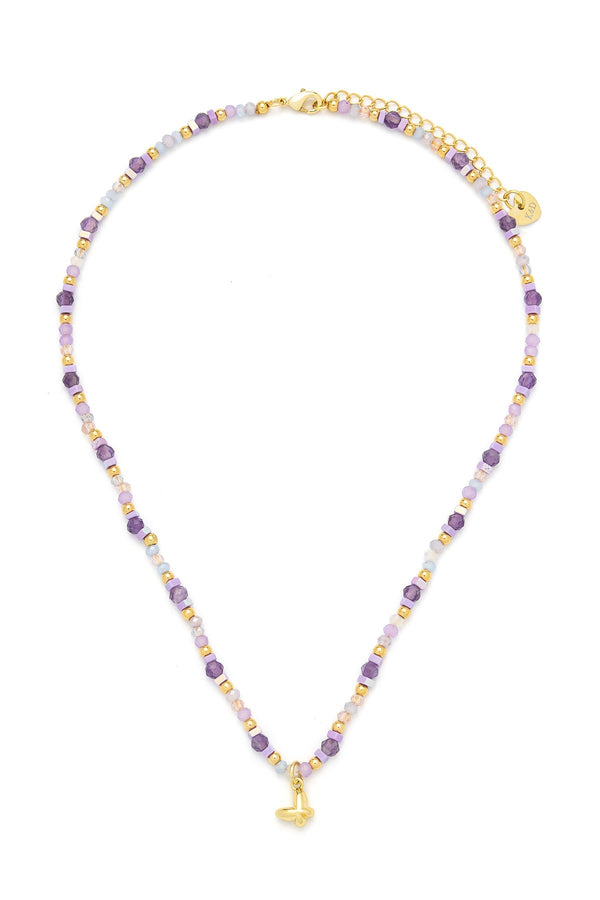 carraig donn Purple Semi Precious Stone Necklace