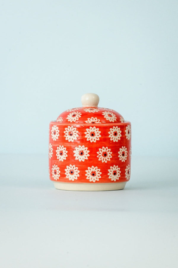 carraig donn Red Eclectic Sugar Bowl L
