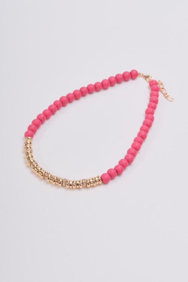 carraig donn Red & Gold Beaded Necklace