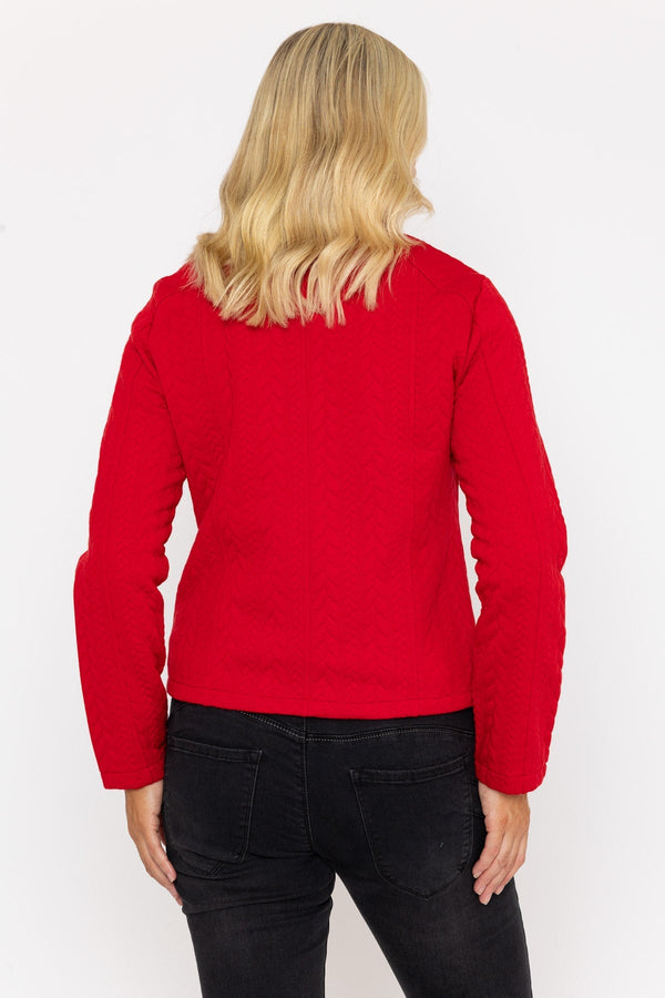 Carraig Donn Red Textured Jersey Jacket