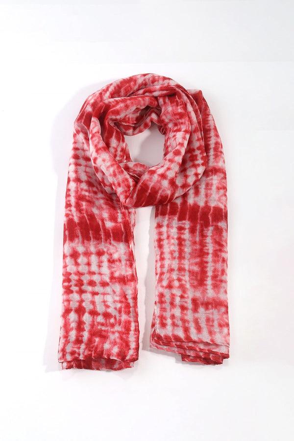 carraig donn Red Tie Dye Scarf