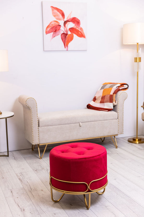 Carraig Donn Red Urban Leaf Canvas Wall Art