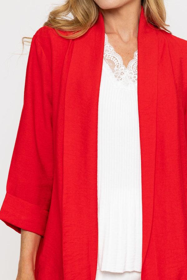 Carraig Donn Red Viscose Blend Lightweight Jacket