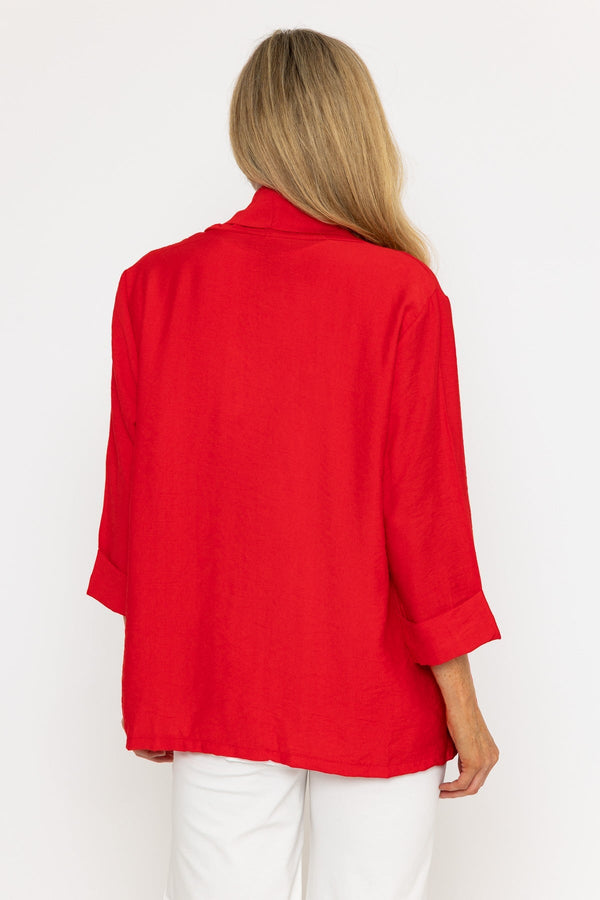 Carraig Donn Red Viscose Blend Lightweight Jacket