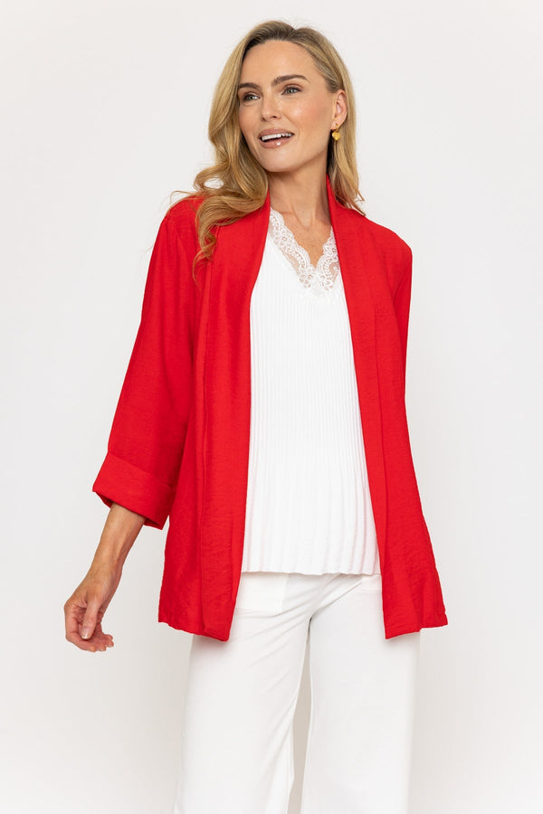 Carraig Donn Red Viscose Blend Lightweight Jacket