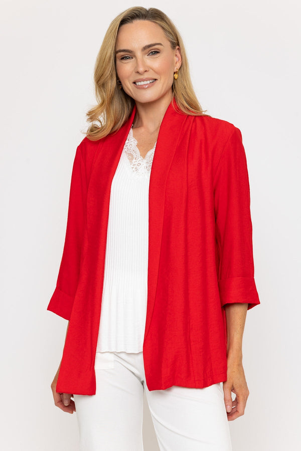 carraig donn Red Viscose Blend Lightweight Jacket