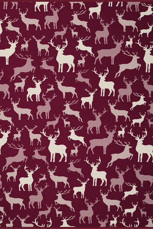 Carraig Donn Reindeer Red Blanket