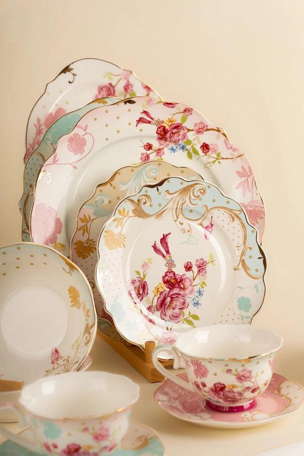 Carraig Donn Rosa Belle Blue Dinner Plate