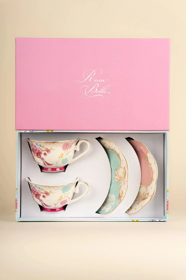 carraig donn Rosa Belle Cups & Saucer Set