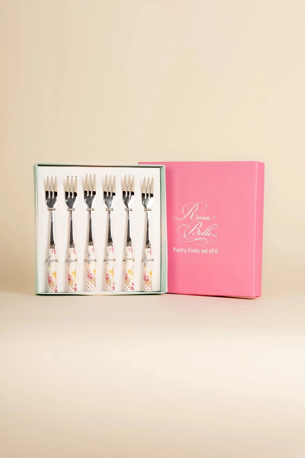 Carraig Donn Rosa Belle Pastry Forks Set Of 6