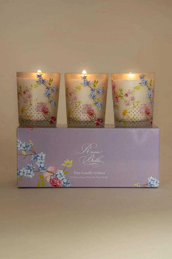 Carraig Donn Rosa Belle Trio Candle Giftset