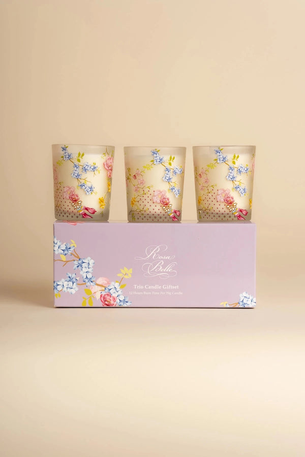 carraig donn Rosa Belle Trio Candle Giftset