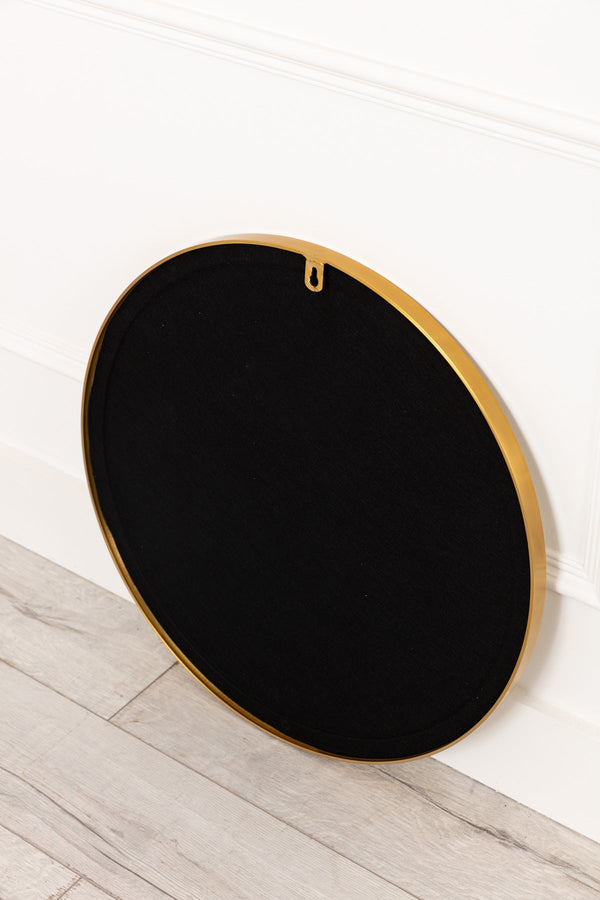 Carraig Donn Round Gold Modern Mirror