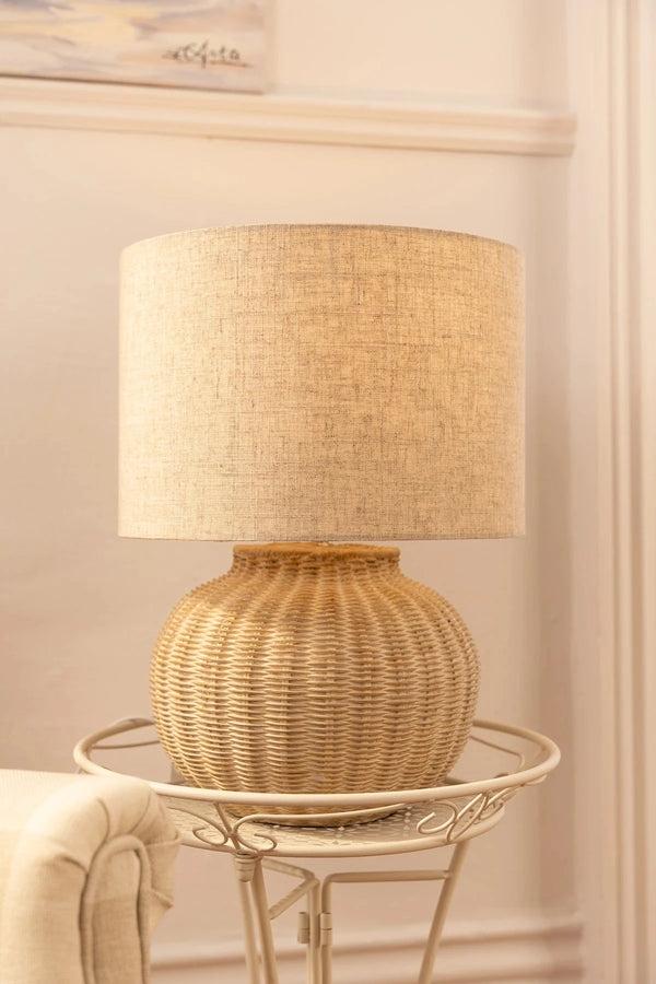 Carraig Donn Rustic Rattan Lamp