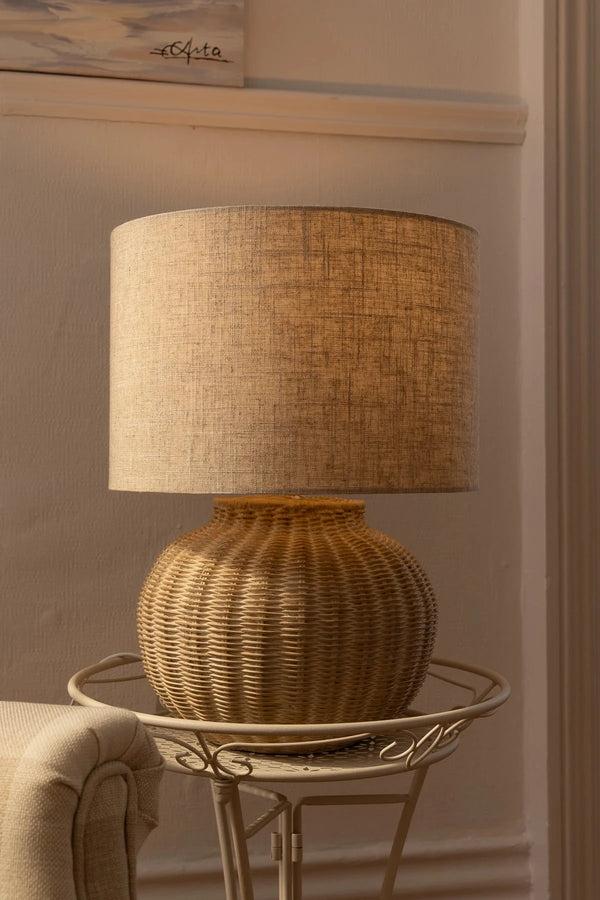 Carraig Donn Rustic Rattan Lamp